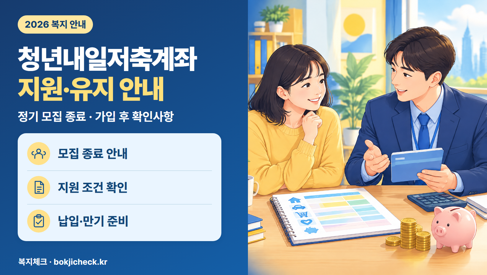 청년내일저축계좌 신청 안내 — 대상·자격·지원 내용