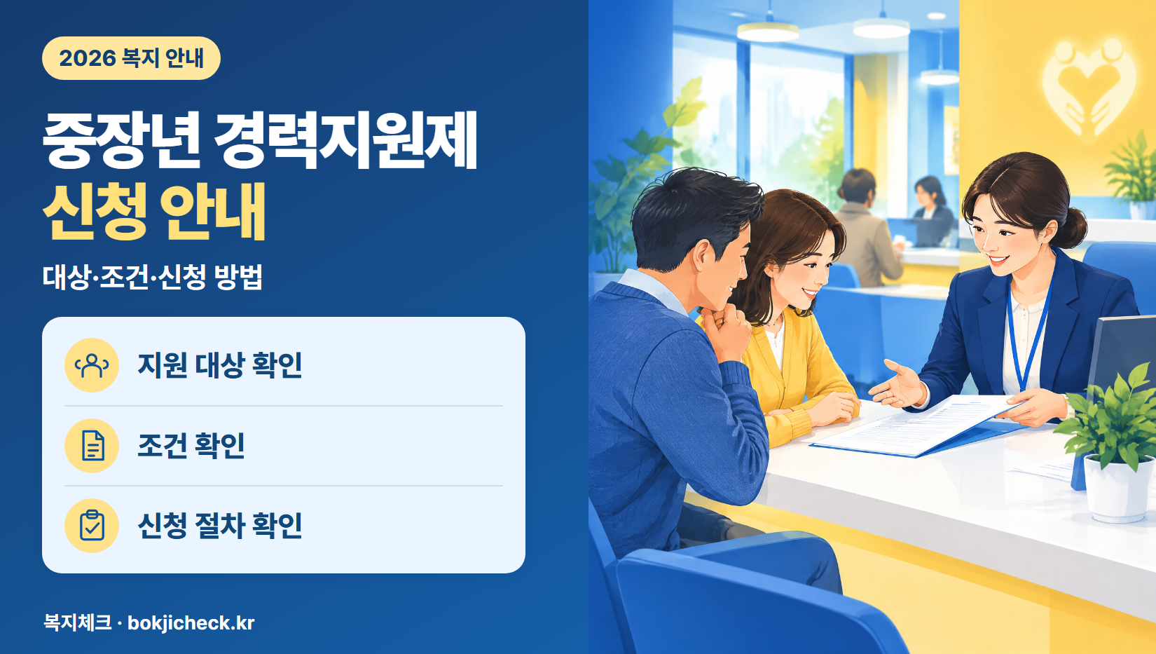 중장년 경력지원제 신청 안내 — 대상·자격·지원 내용